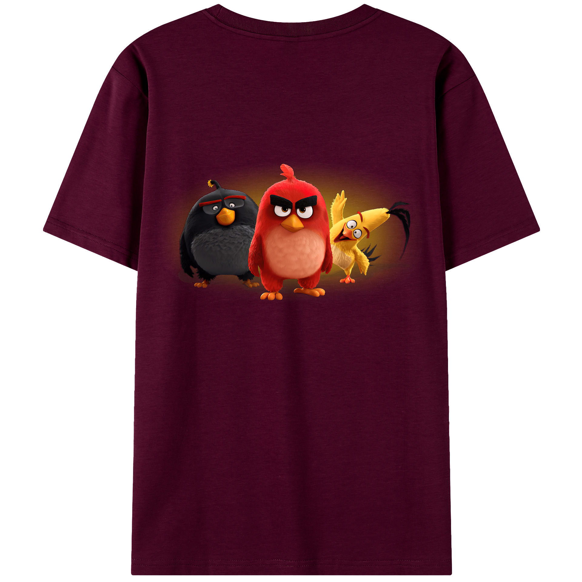 （画像用） Angry Birds アングリーバード レディース半袖Tシャツ(バックプリント)
